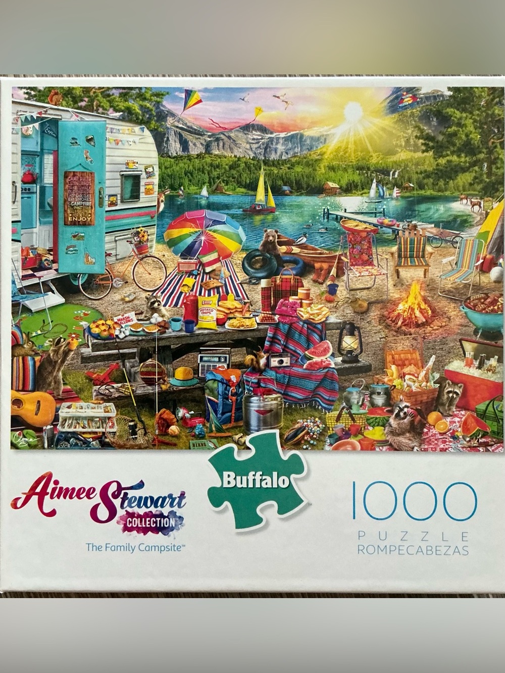 Buffalo Games “The Family Campsite” 1000 piece puzzle by Aimee Stewart
